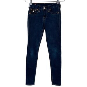 True Religion Serena Skinny Low Rise Dark‎ Wash Jeans Women’s Size 26